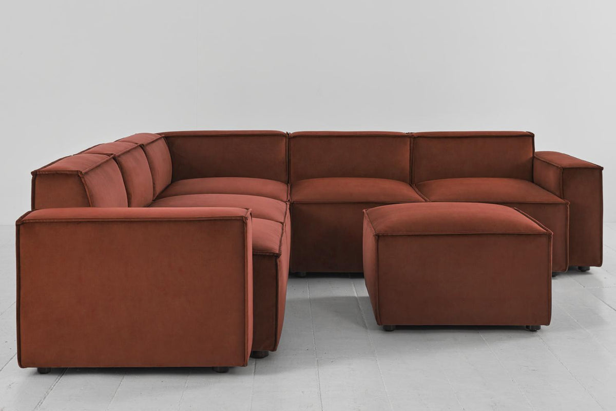 Ecksofa Model 03 mit Polsterhocker