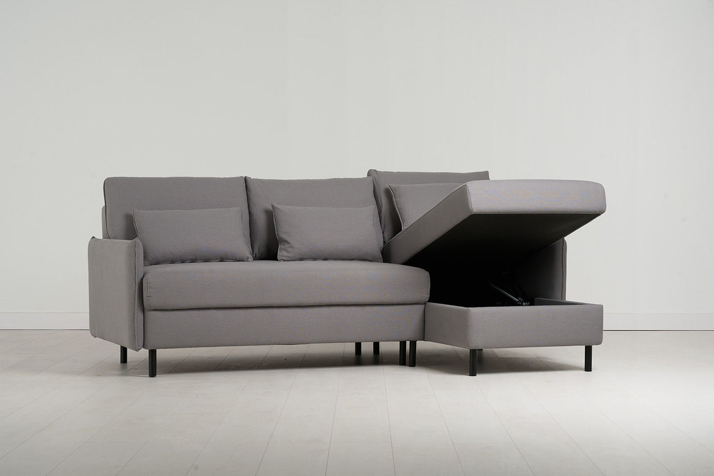 Dreisitzer-Schlafsofa Model 12 mit Chaiselongue rechts