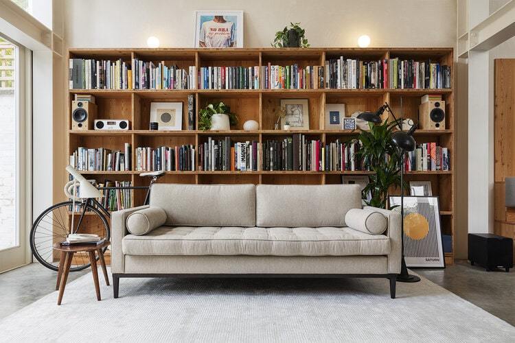 light grey sofa