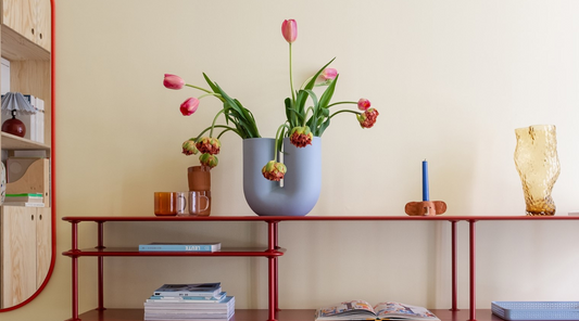 sideboard with decor