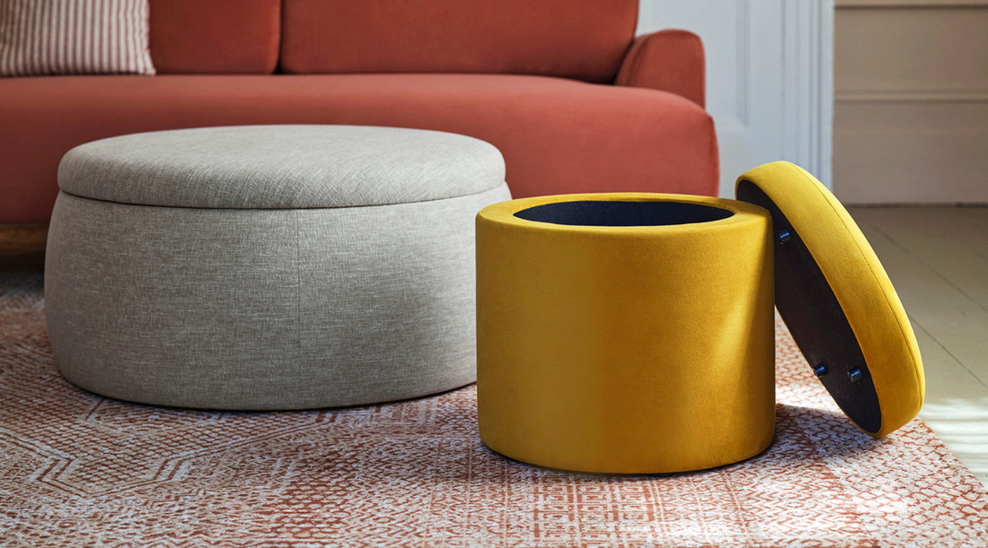 Style storage ottomans with an interior designer