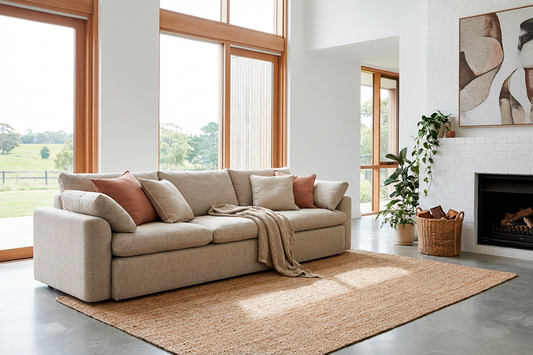 10 Wege ein neutrales Sofa zu stylen