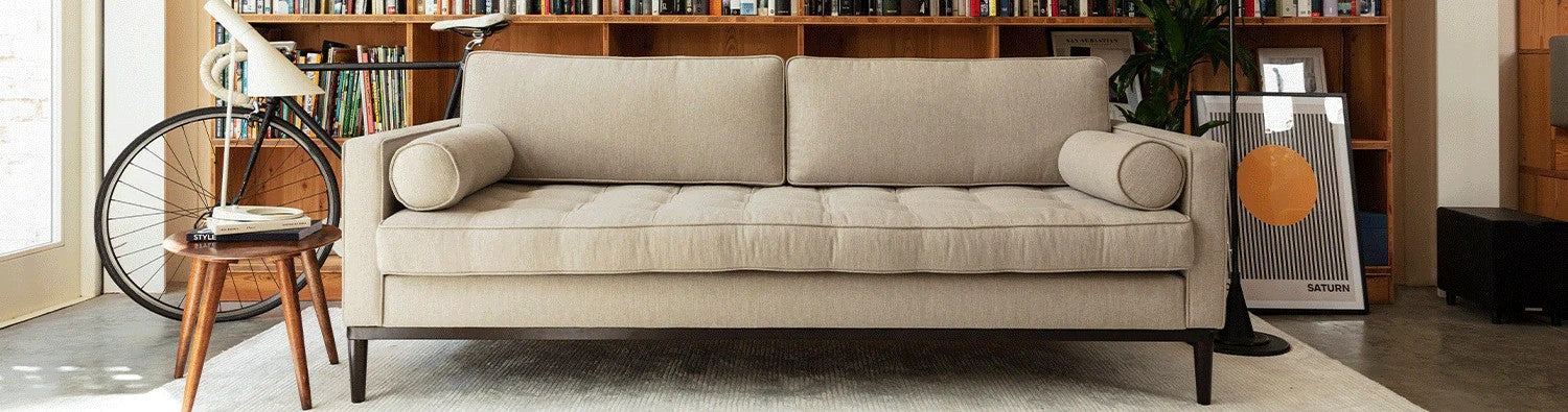 cream 3 seater sofa