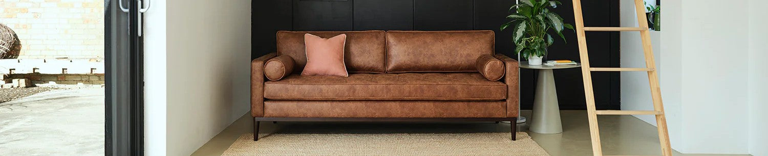 Faux Leather Sofas