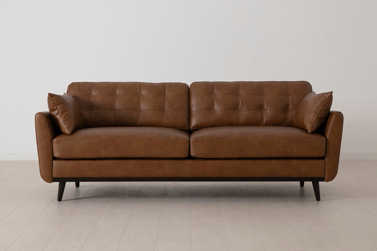 Leather brown sofa