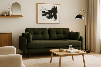 Model 04 Dreisitzer-Schlafsofa, Farngrün