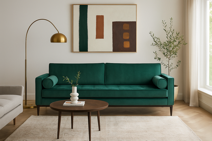 Model 02 Dreisitzer-Schlafsofa , Eisvogelblau