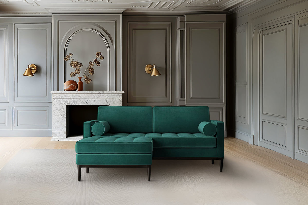 Zweisitzer-Sofa Model 02, Eisvogelblau