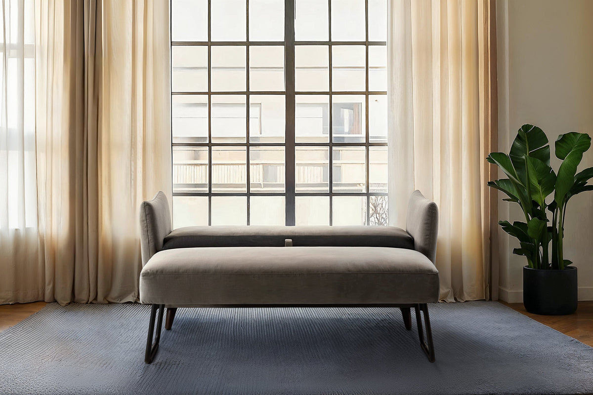 Model 08 Zweisitzer-Schlafsofa , Elefantengrau