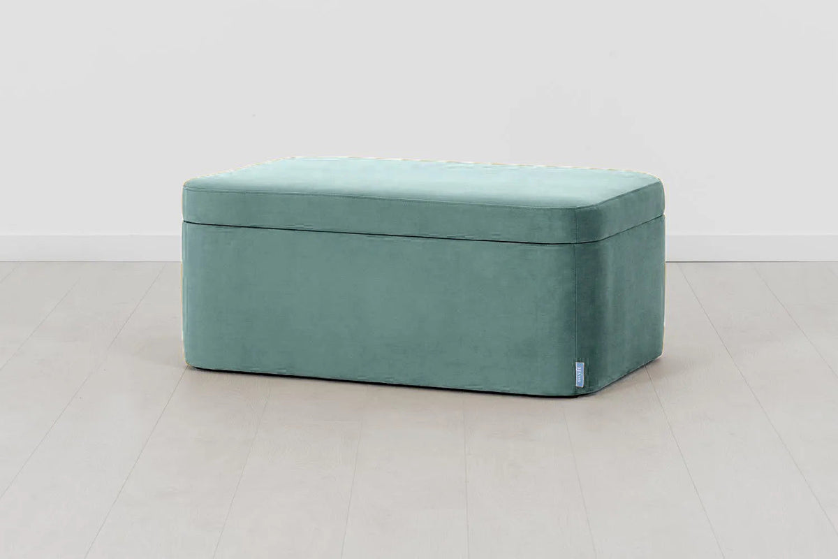 Polsterhocker 02, Bergblau