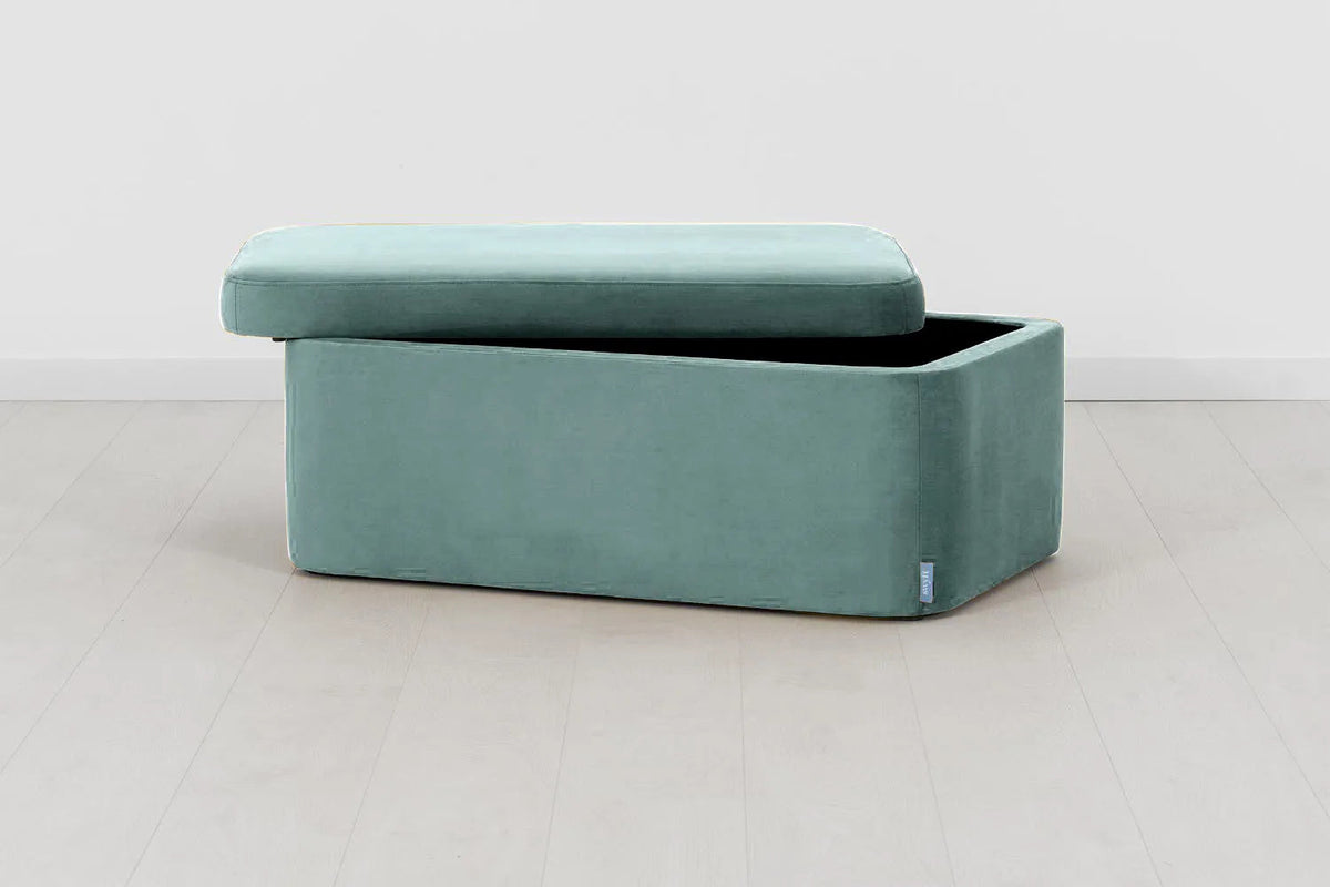 Polsterhocker 02, Bergblau