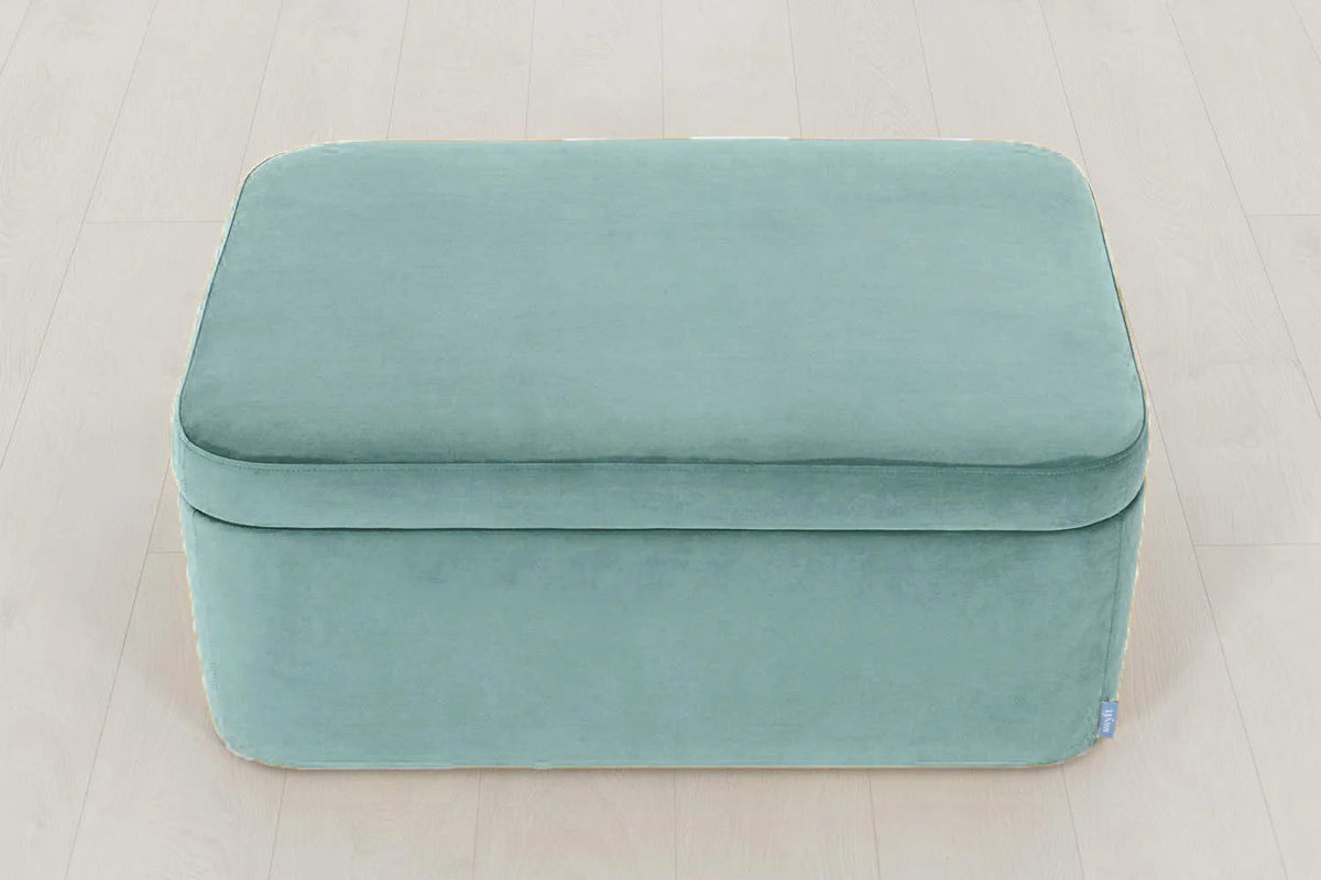 Polsterhocker 02, Bergblau