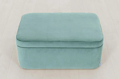 Polsterhocker 02, Bergblau