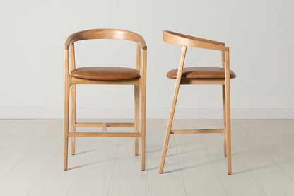 Barhocker 01, Eiche / Ahornbraun