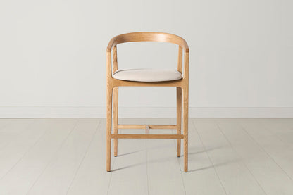 Barhocker 01, Eiche / Hellbeige