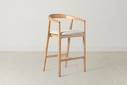 Barhocker 01, Eiche / Hellbeige