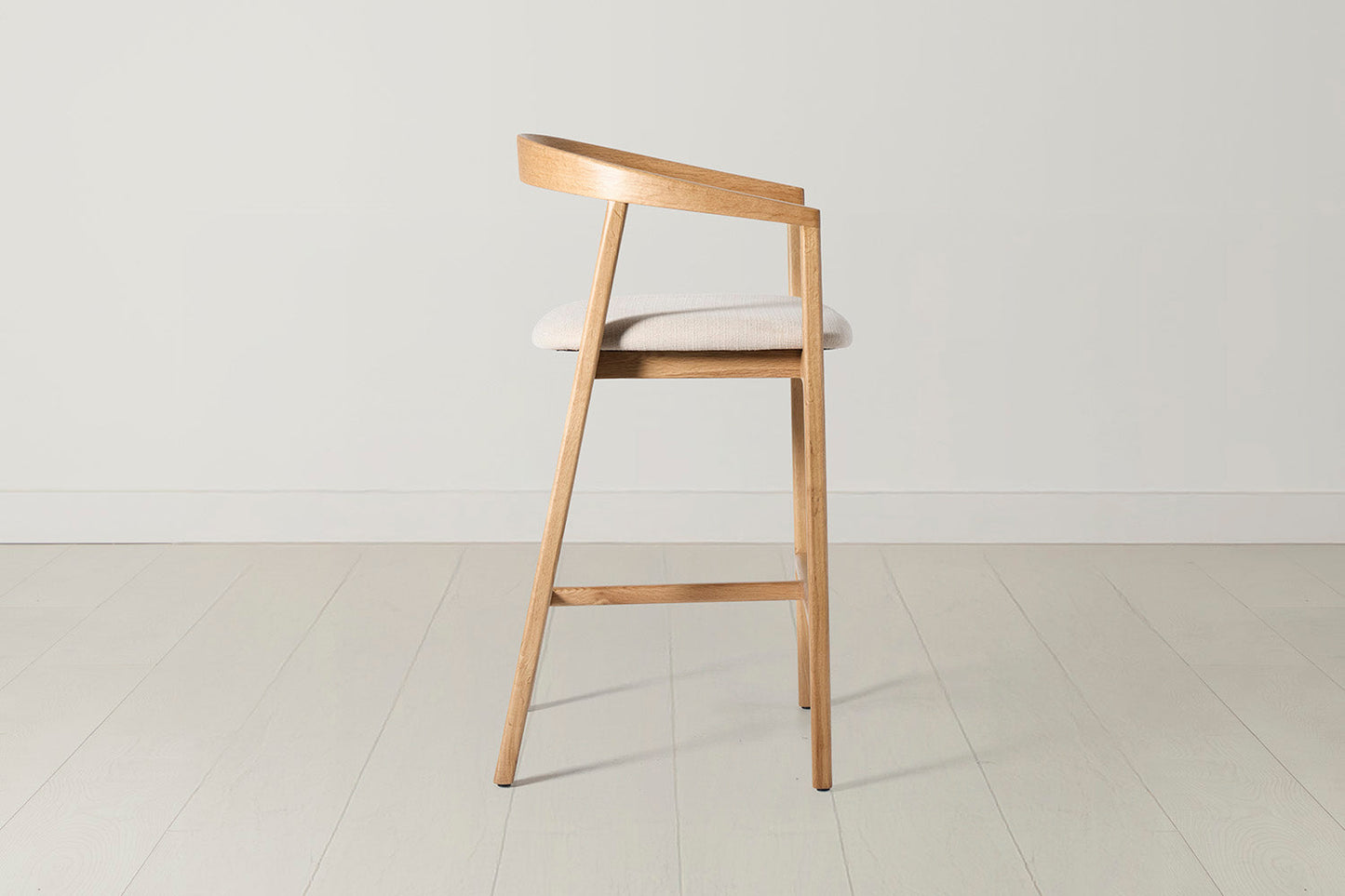 Barhocker 01, Eiche / Hellbeige