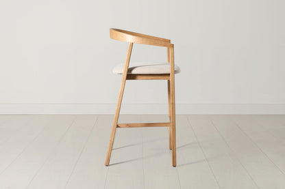 Barhocker 01, Eiche / Hellbeige