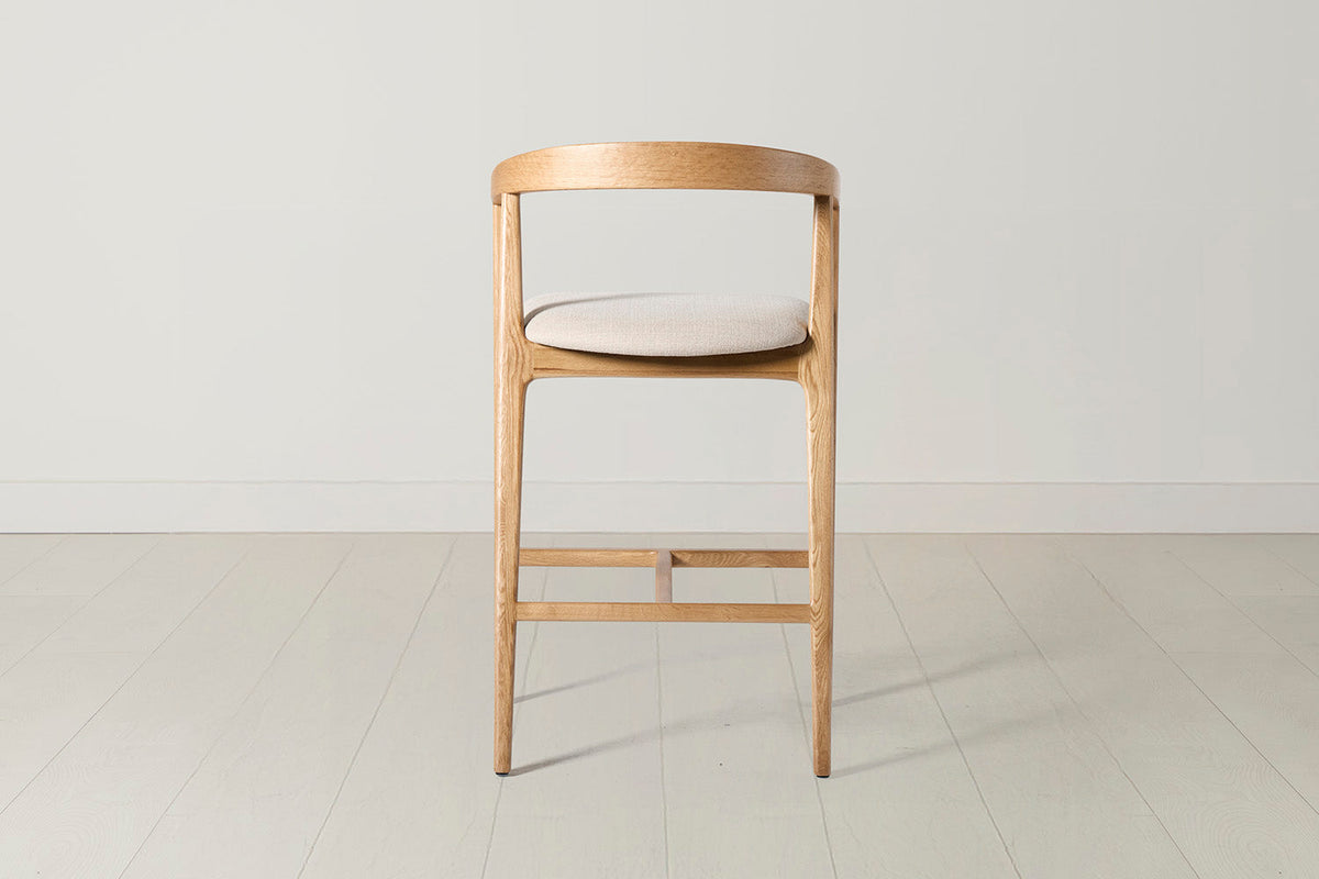 Barhocker 01, Eiche / Hellbeige