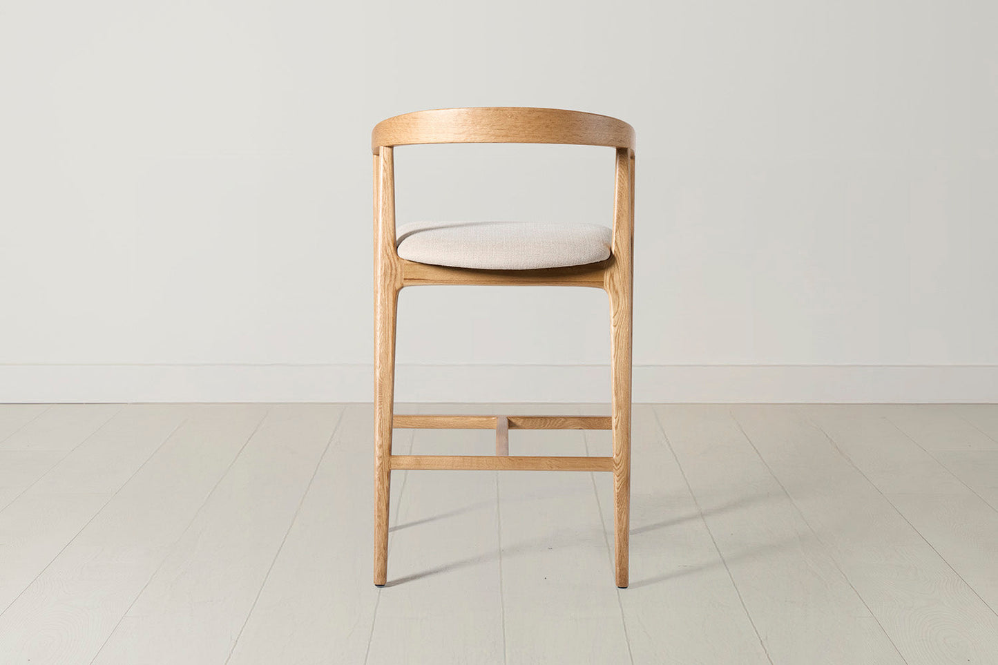Barhocker 01, Eiche / Hellbeige
