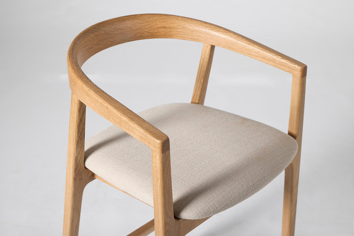 Barhocker 01, Eiche / Hellbeige