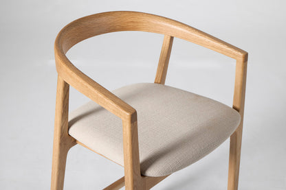 Barhocker 01, Eiche / Hellbeige