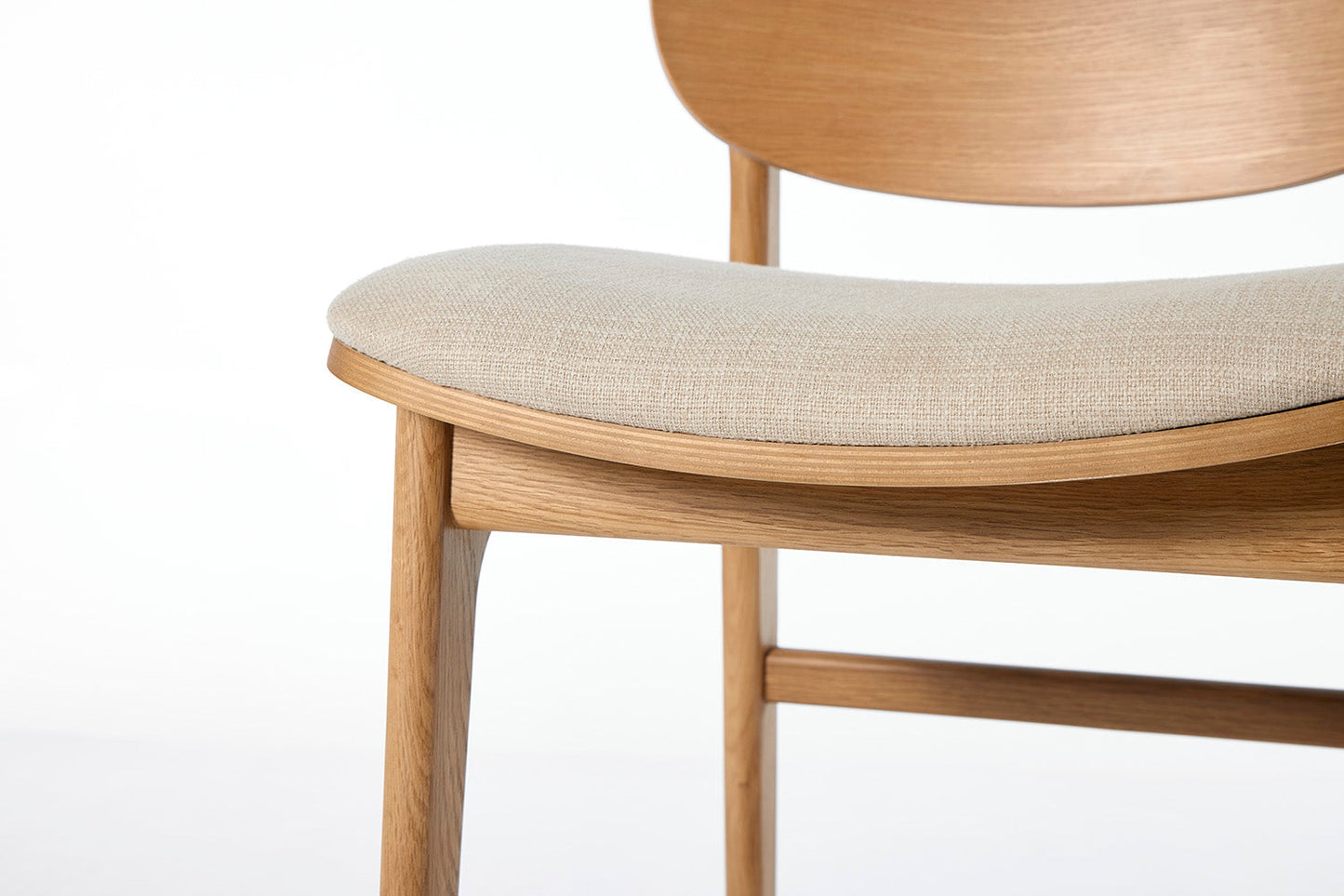 Bar Stool 02, White Oak / Oatmeal