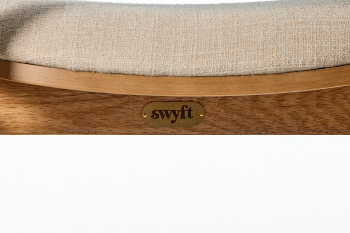 Bar Stool 02, White Oak / Oatmeal