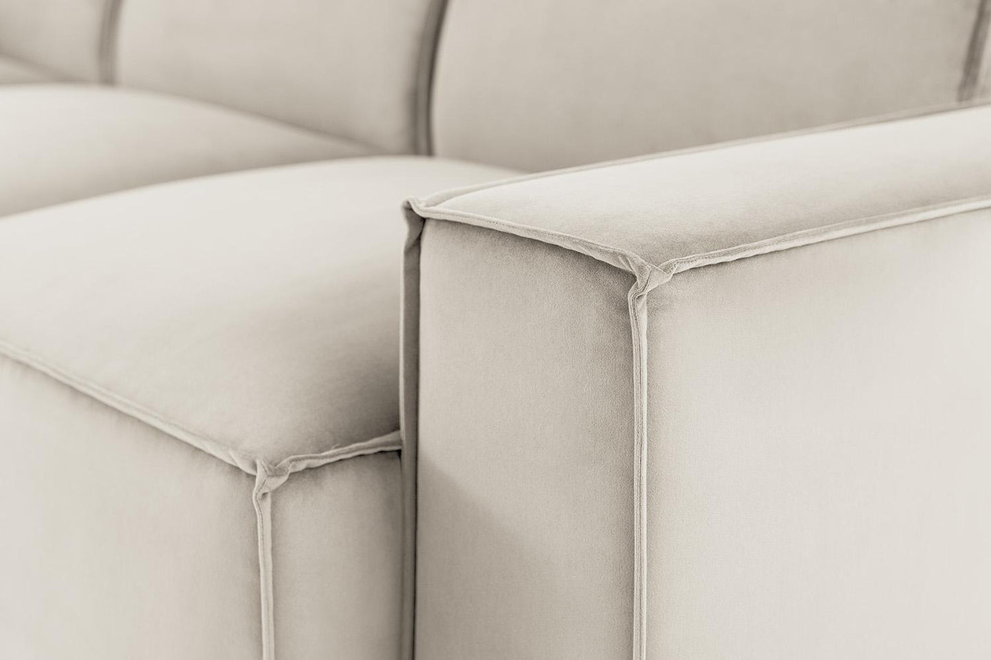 Model 03 Corner Sofa with Ottoman, Bone