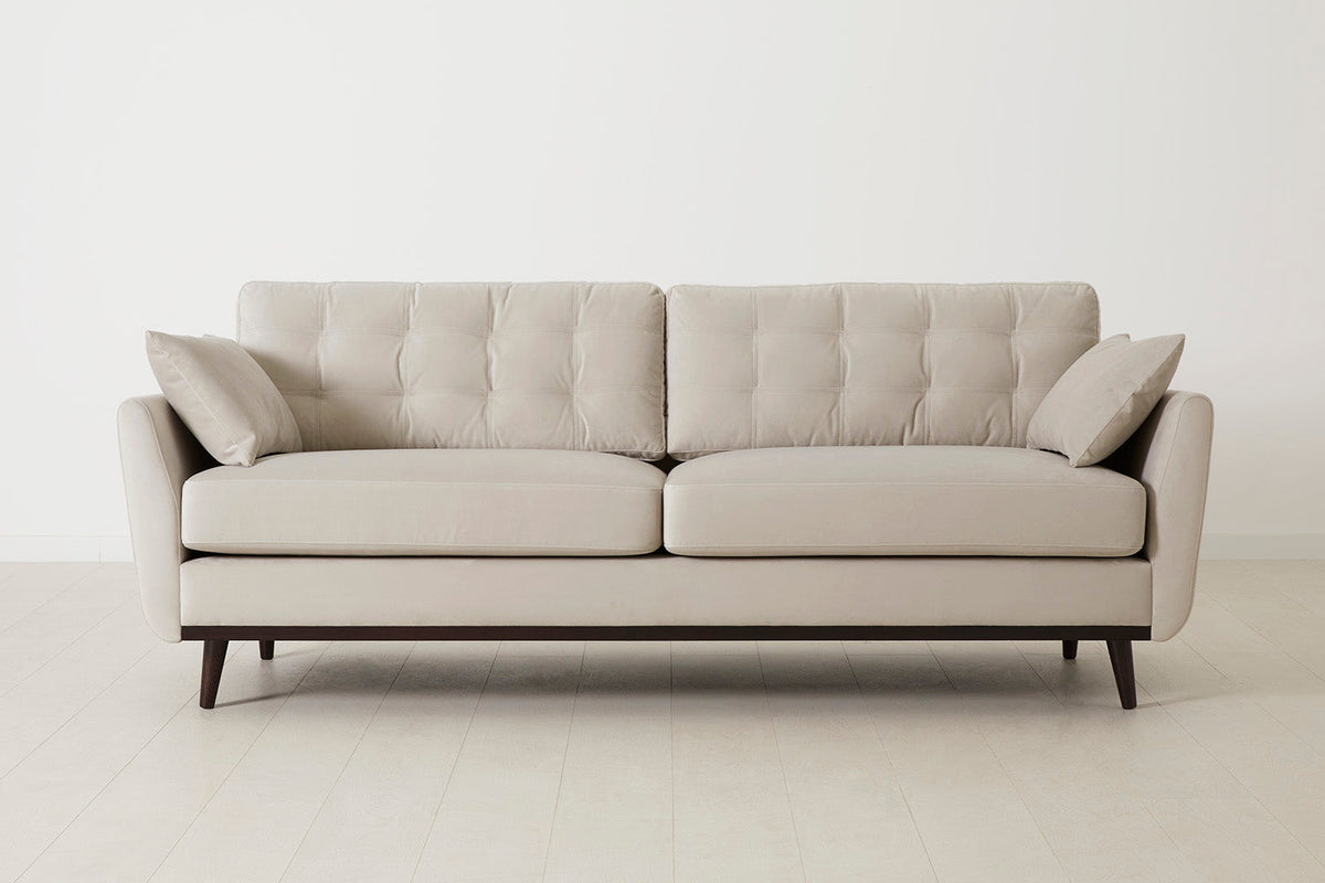 Dreisitzer-Sofa Model 10, Knochenweiß