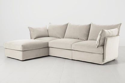 Model 06 3-Seater Left Chaise Sofa, Bone