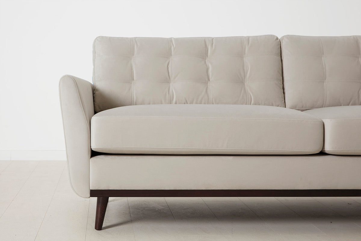 Dreisitzer-Sofa Model 10, Knochenweiß