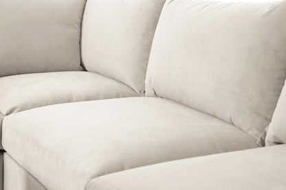 Dreisitzer-Ecksofa Model 06 mit Ecke rechts, Knochenweiß