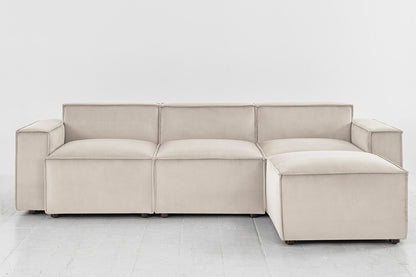 Model 03 3-Seater Right Chaise Sofa, Bone