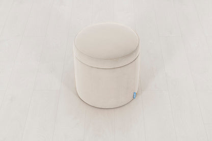 Polsterhocker 03, Knochenweiß