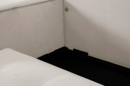 Model 02 Dreisitzer-Schlafsofa , Knochenweiß