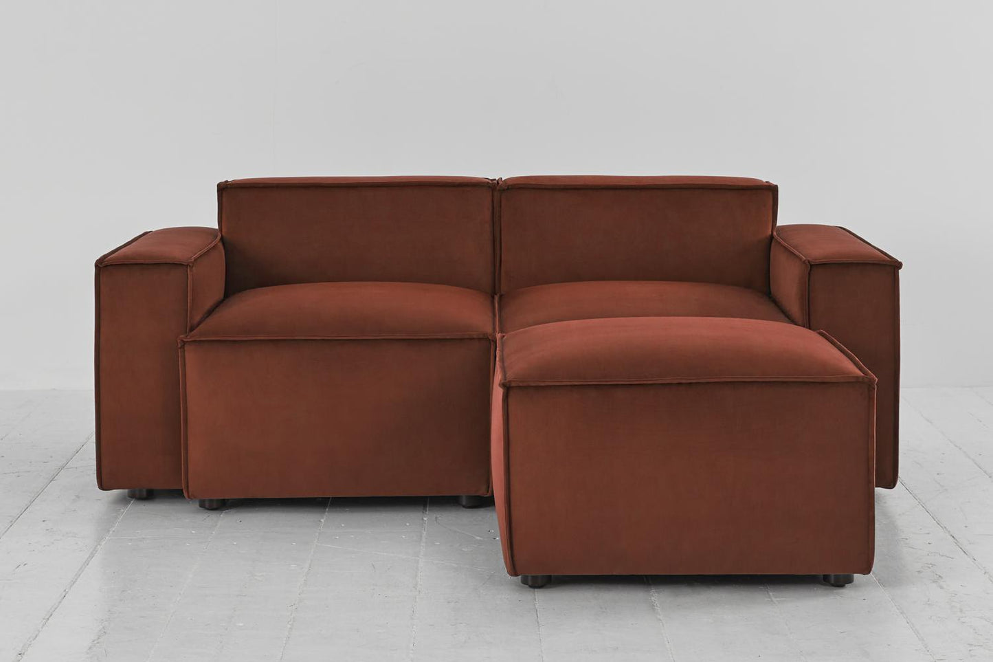 Model 03 2-Seater Right Chaise Sofa, Brick