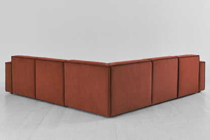 Model 03 Corner Sofa with Ottoman, Brick