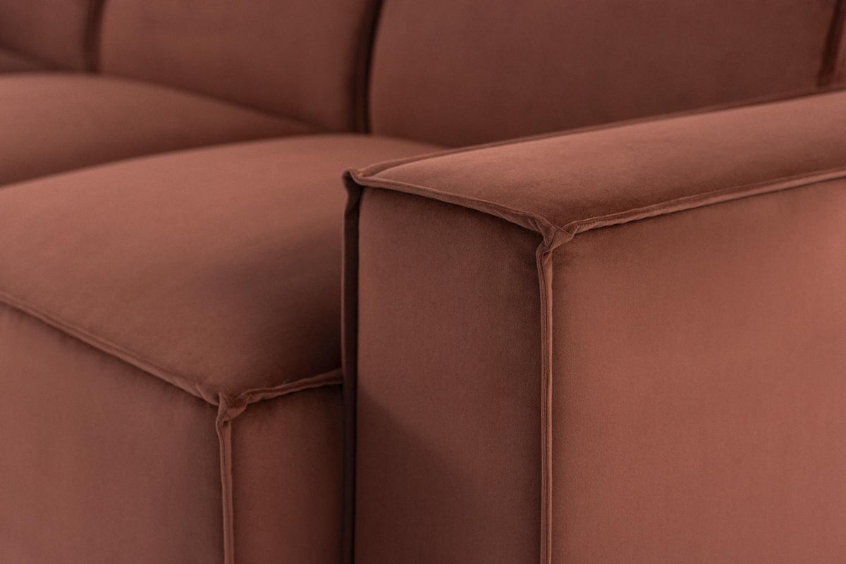 Model 03 2-Seater Right Chaise Sofa, Brick