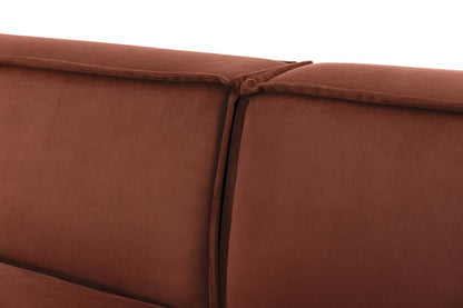 Model 03 2-Seater Right Chaise Sofa, Brick