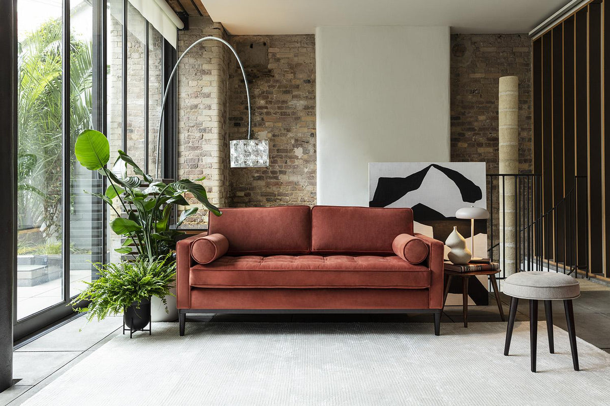 Model 02 2-Seater Sofa, Brick