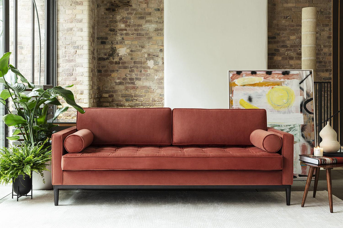 Model 02 3-Seater Sofa, Brick