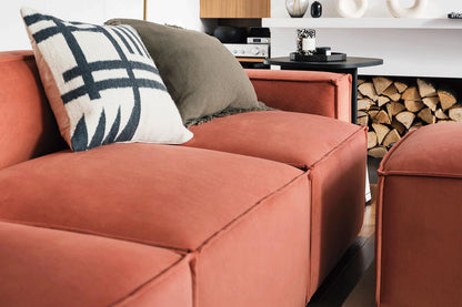 Model 03 Corner Sofa with Ottoman, Brick