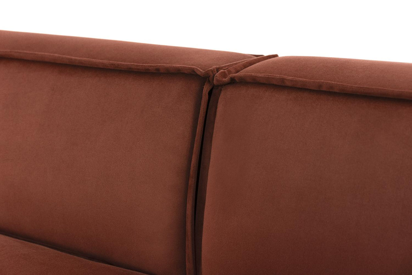 Dreisitzer-Sofa Model 03 mit Chaiselongue rechts, Ziegelrot