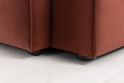 Model 03 2-Seater Left Chaise Sofa, Brick