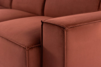Model 03 2-Seater Left Chaise Sofa, Brick
