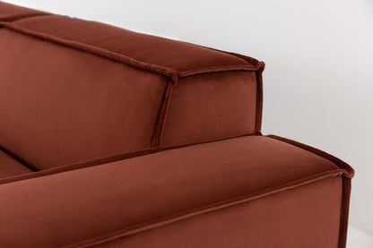 Model 03 2-Seater Left Chaise Sofa, Brick