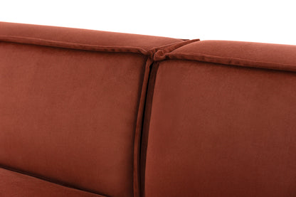 Model 03 2-Seater Left Chaise Sofa, Brick