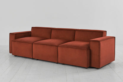 Model 03 3-Seater Sofa, Brick