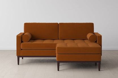 2-Seater Sofa in orange velvet